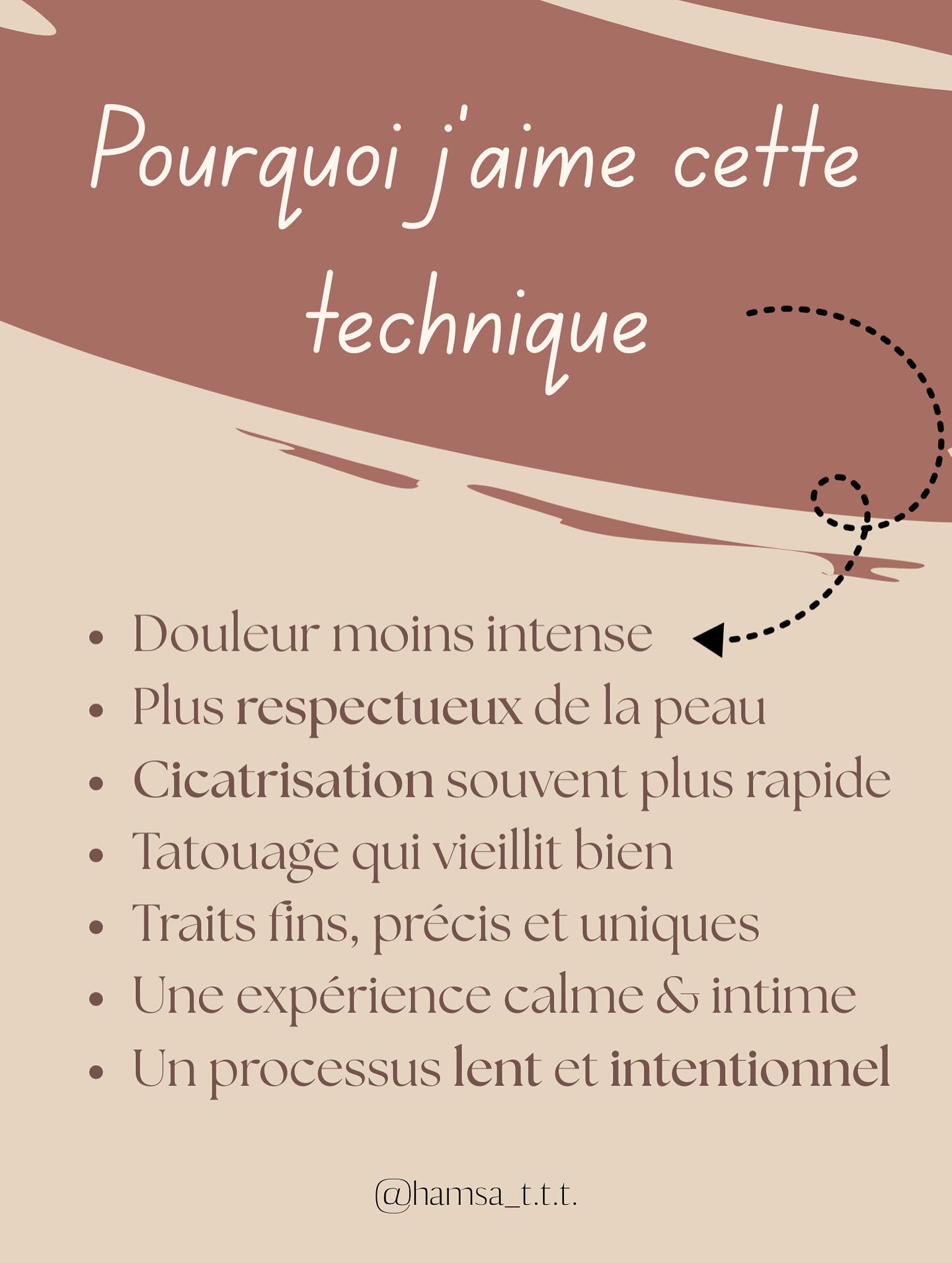 Avantages handpoke — douleur, cicatrisation, précision