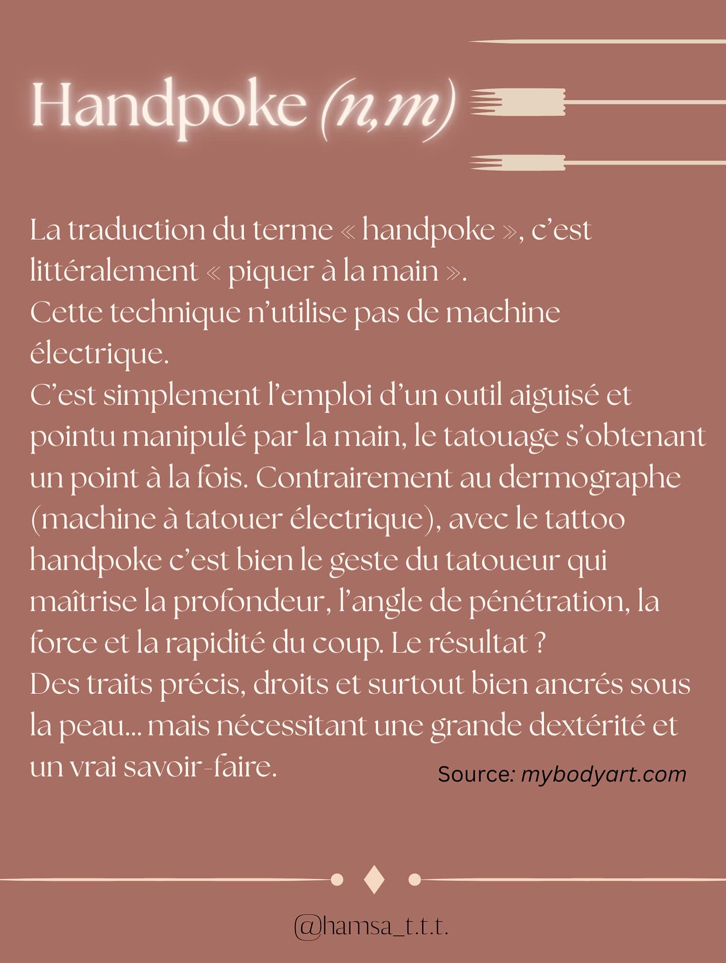 Definition Handpoke Technique Tatouage Artisanal — portfolio Hamsa Tattoo Dijon handpoke