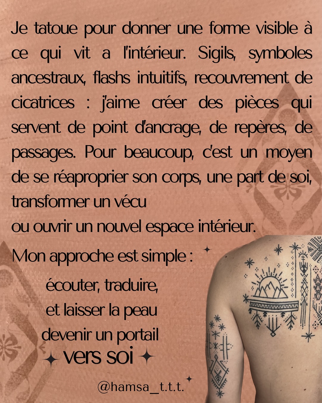 Philosophie de Hamsa — tatouer pour donner forme visible à ce qui vit à l'intérieur